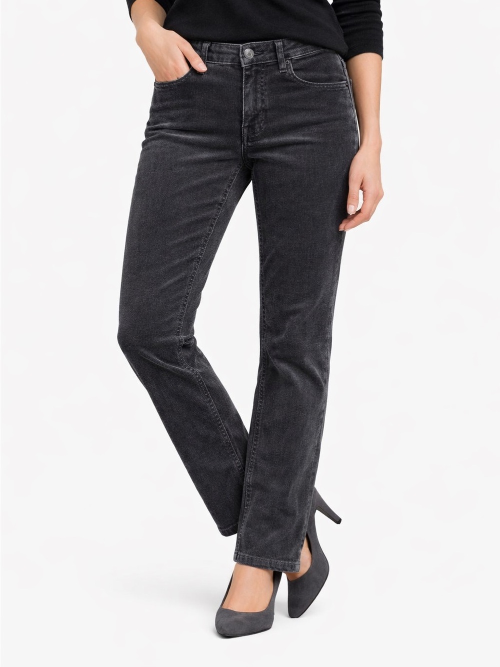 Gap Boot Cut Stretch Dark Gray 5 Pocket Corduroy Jeans Size 0